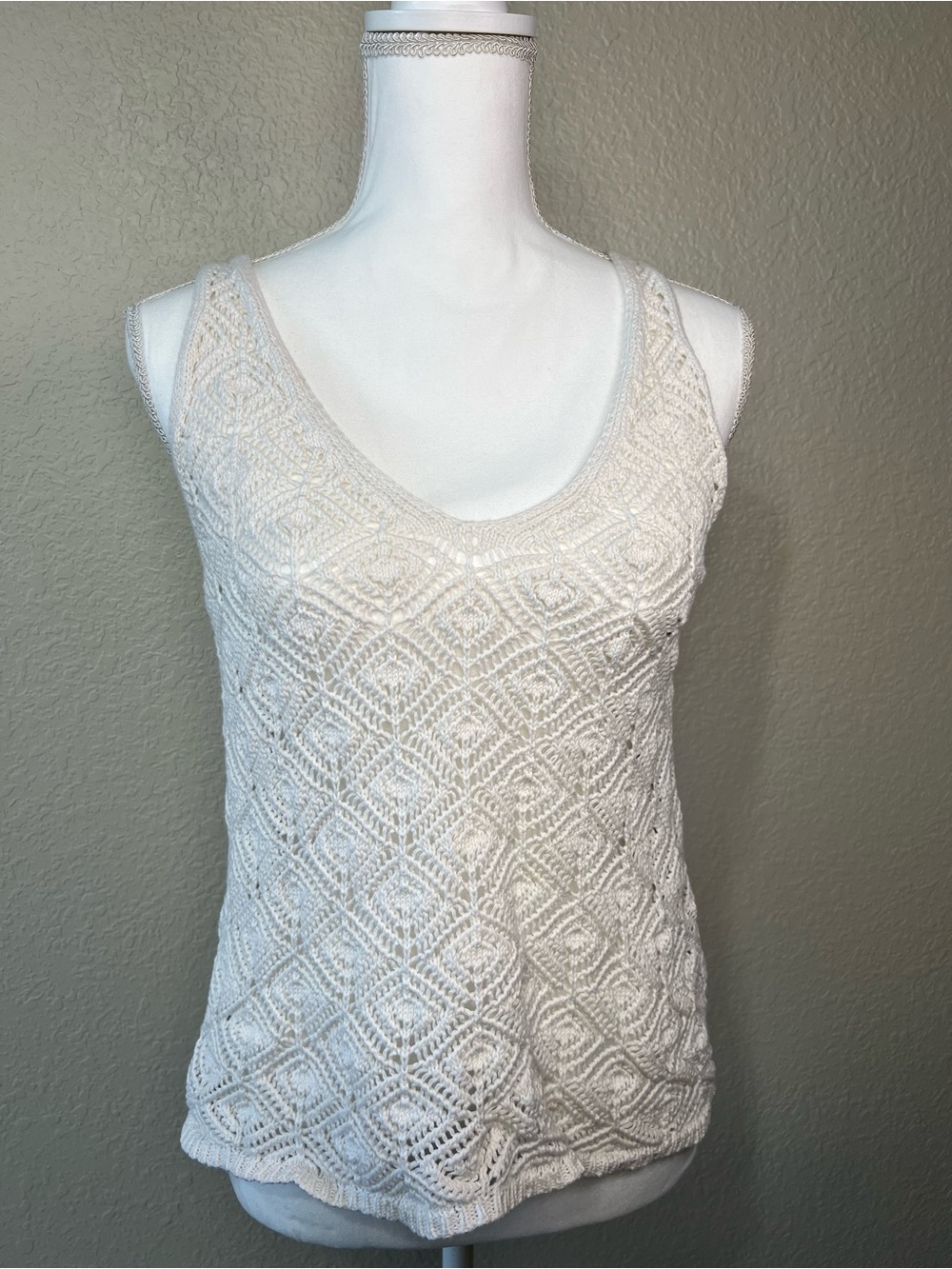 Blu Pepper Women’s Size Large Open Knit Crochet Sweater Top Boho Summer